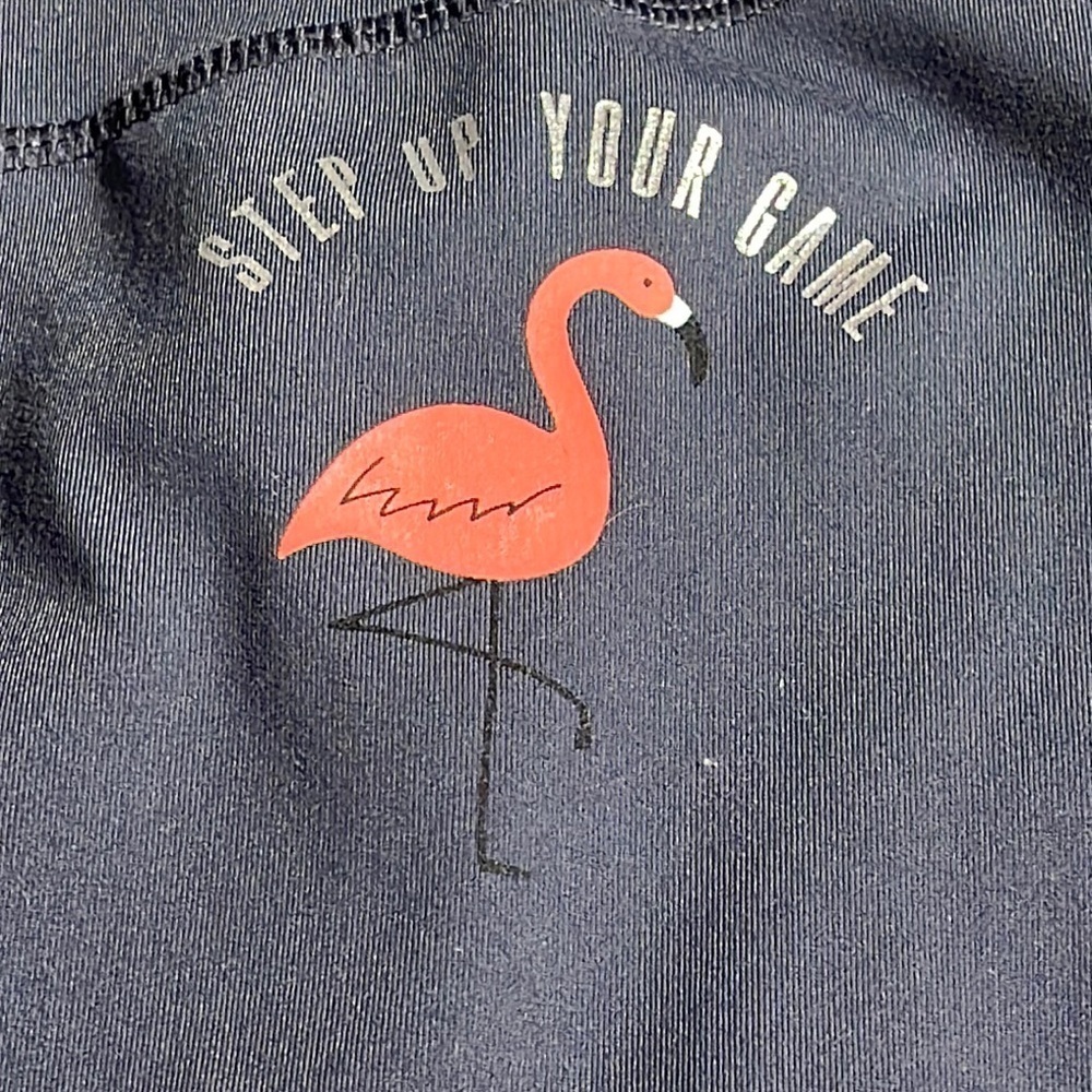 Cute gray Old Navy flamingo leggings xl - Picture 2 of 5